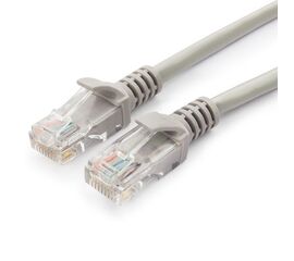  Патч-корд UTP5e, 2 м, литой, многожильный, биметалл CCA, 26AWG, PVC, серый CABLEXPERT PP12-2M 