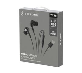  Стереогарнитура Breaking TC18, USB-C (Черный) 