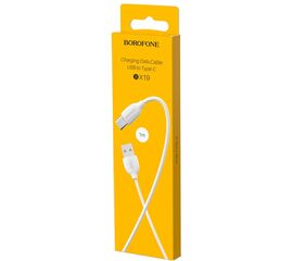  BOROFONE BX19/ USB кабель Type-C/ 1m/ 1.3A/ White 