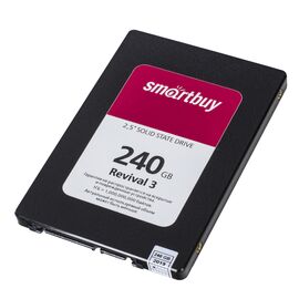  SSD 2.5" 240GB SATA3 SmartBuy Revival 3, box (SB240GB-RVVL3-25SAT3) (7 mm, Phison PS3111-S11, TLC, R/W: up to 550/450MB/s, MTBF: 1.8 млн. часов, 180 TBW) 