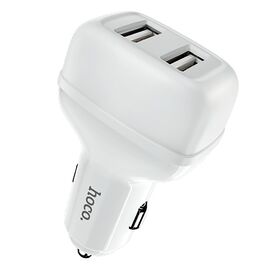  Адаптер Автомобильный Hoco Z36 Leader 2USB/5V/2.4A (white) (202563) 