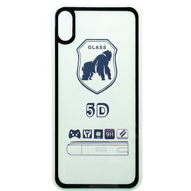  Защитное стекло заднее Gorilla Glass 5D для iPhone XS Max/11 Pro Max, Full Glue 2.5D, прозрачный+черная рамка 