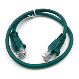  Патч-корд Buro (UTP-5E-0,5M-GR) UTP 4 пары cat5E CCA molded 0.5м зеленый RJ-45 (m)-RJ-45 (m) 