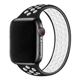  Ремешок-браслет силиконовый перфорированный Great Case Solo Loop для Apple Watch 42/44/45/49 мм, S(135мм), черный+белый (9) 