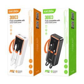  Портативный аккумулятор KAKUSIGA KSC-1089 30000 mah 22.5W+PD20W white 