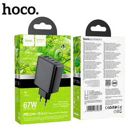  Сетевой Адаптер HOCO CS27A Supply PD67W(3C1A)charger(EU) - Black 