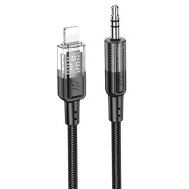  Аудиокабель HOCO UPA27 Spirit AUX Jack 3.5 (m) - Lightning (m), 1.2 м, черный 