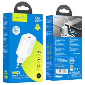  Сетевой адаптер hoco N22 Jetta PD 25W charger (EU) - Белый 
