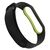  Ремешок двухцветный для фитнес-браслета Xiaomi Mi Band 5/ Mi Smart Band 6, черный с желтой окантовкой 