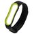  Ремешок двухцветный для фитнес-браслета Xiaomi Mi Band 5/ Mi Smart Band 6, черный с желтой окантовкой 