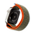  Ремешок нейлоновый MB для Apple watch - 38-40 mm (S3/S4/S5 SE/S6), оливковый с сине-красным краем 