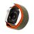  Ремешок нейлоновый MB для Apple watch - 38-40 mm (S3/S4/S5 SE/S6), оливковый с сине-красным краем 