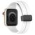  Ремешок на магнитной застёжки-бабочки APW29  для Apple Watch 42/44/45мм  / Браслет силиконовый с soft touch (соф тач) покрытием для Smart X8 Ultra, Smart GS8 Ultra/ белый 