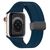  Ремешок на магнитной застёжки-бабочки APW29  для Apple Watch 38/40/41мм  / Браслет силиконовый с soft touch (соф тач) покрытием для Smart X7 mini/Smart GS8 mini/ темно-синий 