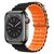  Силиконовый браслет  Ocean Band для Apple Watch 42/44/45/49/  для Smart X8 Ultra, Smart GS8 Ultra / черный-оранжевый 
