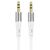  Аудиокабель HOCO UPA22 AUX Jack 3.5 (m) - Jack 3,5 (m), 1 м, белый 