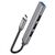  USB HUB разветвитель HOCO HB26 4 в 1 Type-C (m) - USB3.0 (f) + 3xUSB2.0 (f), серый металлик 