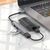 USB HUB разветвитель HOCO HB26 4 в 1 Type-C (m) - USB3.0 (f) + 3xUSB2.0 (f), серый металлик 