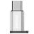  Переходник REMAX RA-USB1, MicroUSB - Type-C, 3A, серебряный 