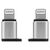 Переходник REMAX RA-USB2, MicroUSB - Lightning, 3A, серебряный 