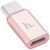  Переходник Type-C - микро USB(f) HOCO, плоский, пластик, цвет: розовое золото (1/200/1200) 