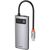 Адаптер Baseus Metal Gleam Series 4-in-1 Multifunctional Type-C HUB Docking Station Gray（Type-C to HDMI*1+USB3.0*1+USB2.0*1+PD*1） 
