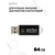  Флешка Perfeo 64GB E03 Чёрная economy series 