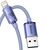  Кабель USB - Lightning Baseus Crystal Shine Series Fast Charging Data Cable 2.4A 2m, нейлон , CAJY000105 (Purple) 