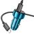  АЗУ HOCO Z50 Leader 48W dual-port PD30W+QC3.0 car charger with digital display set(Type-C to Type-C) (синий) 