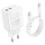  Сетевое зарядное устройство BOROFONE BN9 Reacher 2xUSB-C с Кабелем Type-C - Type-C, 35W, белый 