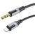  Аудиокабель BOROFONE BL19 AUX Jack 3.5 (m) - Lightning (m), 1 м, черный 