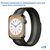  Ремешок миланcкий из нержавеющей стали Great Case Milanese Loop для Apple Watch 42/44/45/49 мм, 255мм, на магните, черный+серый (29) 