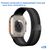  Ремешок миланcкий из нержавеющей стали Great Case Milanese Loop для Apple Watch 42/44/45/49 мм, 255мм, на магните, черный+серый (29) 