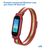  Ремешок миланcкий из нержавеющей стали Great Case Milanese Loop для Xiaomi Mi Band 5/6, 260мм, на магните, красный+золотой (26) 