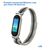  Ремешок миланcкий из нержавеющей стали Great Case Milanese Loop для Xiaomi Mi Band 5/6, 260мм, на магните, серебристый+черный (30) 