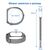  Ремешок нейлоновый Great Case Sport для Xiaomi Mi Band 3/4/5/6/7, 260мм, на липучке, темно-синий (6) 