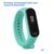  Ремешок силиконовый Great Case Sport для Xiaomi Mi Band 5/6/7, 250мм, на кнопке, бирюзовый (7) 
