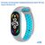  Ремешок силиконовый перфорированный Great Case Sport NK для Xiaomi Mi Band 3/4, 250мм, на кнопке, серый+голубой (10) 