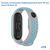  Ремешок силиконовый перфорированный Great Case Sport NK для Xiaomi Mi Band 3/4, 250мм, на кнопке, серый+голубой (10) 