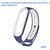  Ремешок силиконовый перфорированный Great Case Sport NK для Xiaomi Mi Band 3/4, 250мм, на кнопке, темно-синий+белый (11) 