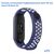  Ремешок силиконовый перфорированный Great Case Sport NK для Xiaomi Mi Band 3/4, 250мм, на кнопке, темно-синий+белый (11) 