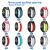  Ремешок силиконовый перфорированный Great Case Sport NK для Xiaomi Mi Band 3/4, 250мм, на кнопке, темно-синий+белый (11) 