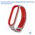  Ремешок силиконовый перфорированный Great Case Sport NK для Xiaomi Mi Band 3/4, 250мм, на кнопке, серый+красный (9) 