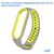  Ремешок силиконовый перфорированный Great Case Sport NK для Xiaomi Mi Band 5/6/7, 250мм, на кнопке, серый+желтый (10) 