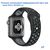  Ремешок силиконовый перфорированный Great Case Sport NK для Apple Watch 38/40/41 мм, 225мм, на кнопке, черный+серый (1) 