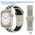  Ремешок силиконовый перфорированный Great Case Sport NK для Apple Watch 38/40/41 мм, 225мм, на кнопке, слоновая кость+черный (21) 