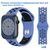  Ремешок силиконовый перфорированный Great Case Sport NK для Apple Watch 38/40/41 мм, 225мм, на кнопке, васильковый+черный (46) 