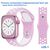  Ремешок силиконовый перфорированный Great Case Sport NK для Apple Watch 42/44/45/49 мм, 235мм, на кнопке, бледно-розовый+белый (35-1) 