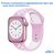  Ремешок силиконовый перфорированный Great Case Sport NK для Apple Watch 42/44/45/49 мм, 235мм, на кнопке, бледно-розовый+белый (35-1) 