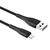  Дата-кабель BOROFONE BX37 Wieldy Lightning, 1м (чёрный) 